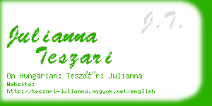 julianna teszari business card